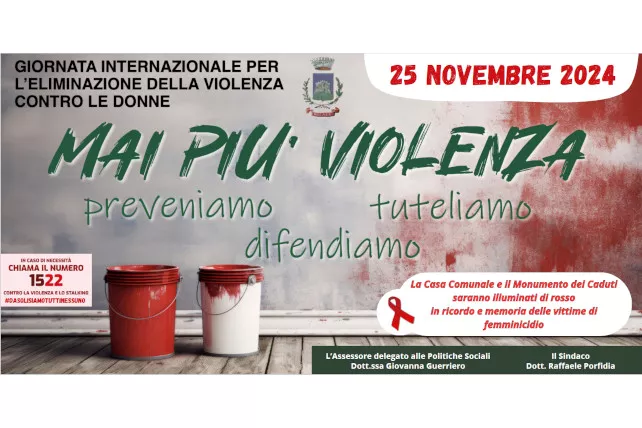 Giornata internazionale per l’eliminazione della violenza contro le donne